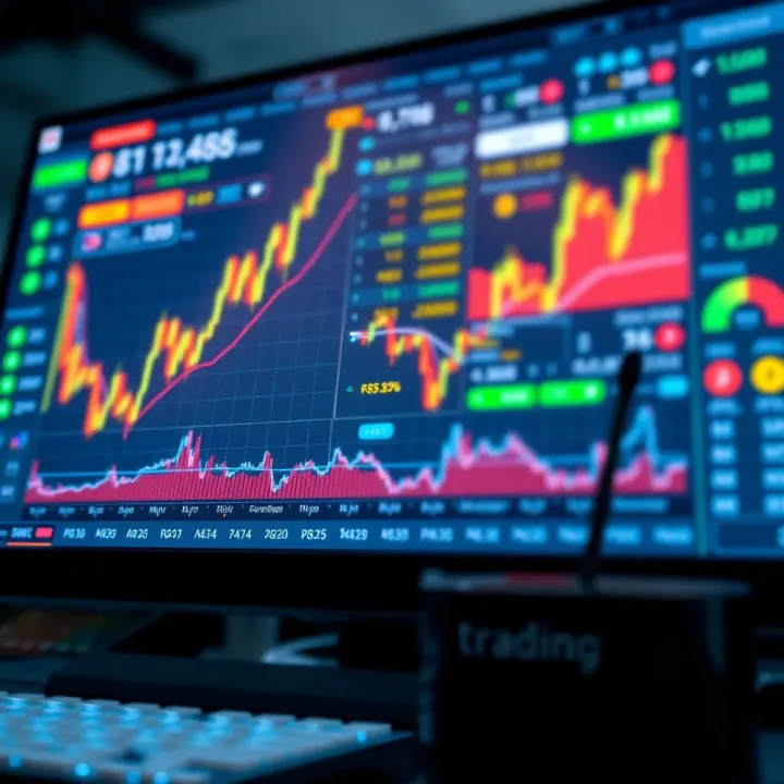 Dashboard showing various financial markets and trading options on a digital platform