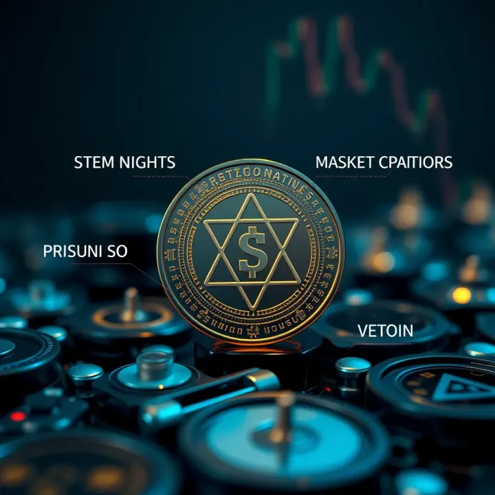 Visual representation of factors influencing Cosmos network's token value including market demand and technological updates