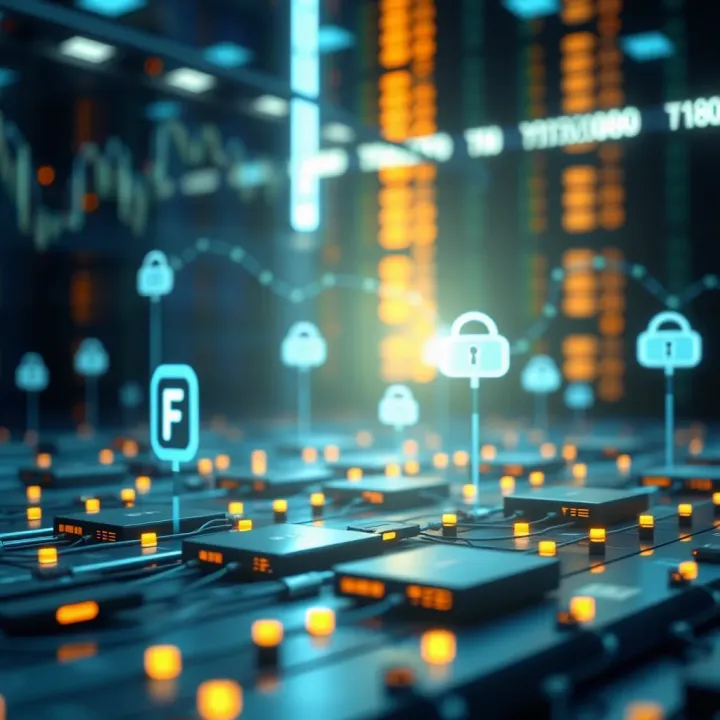 Overview of Decentralized Storage Networks Conceptual visualization of decentralized data storage networks highlighting secure and distributed digital files