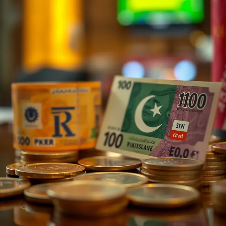 Economic Influences on AED to PKR Exchange Rates Illustration of economic factors influencing currency exchange between UAE Dirham and Pakistani Rupee