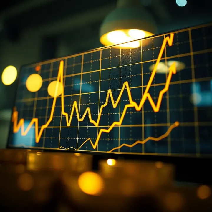 Graph showing upward and downward trends of gold prices in Pakistan
