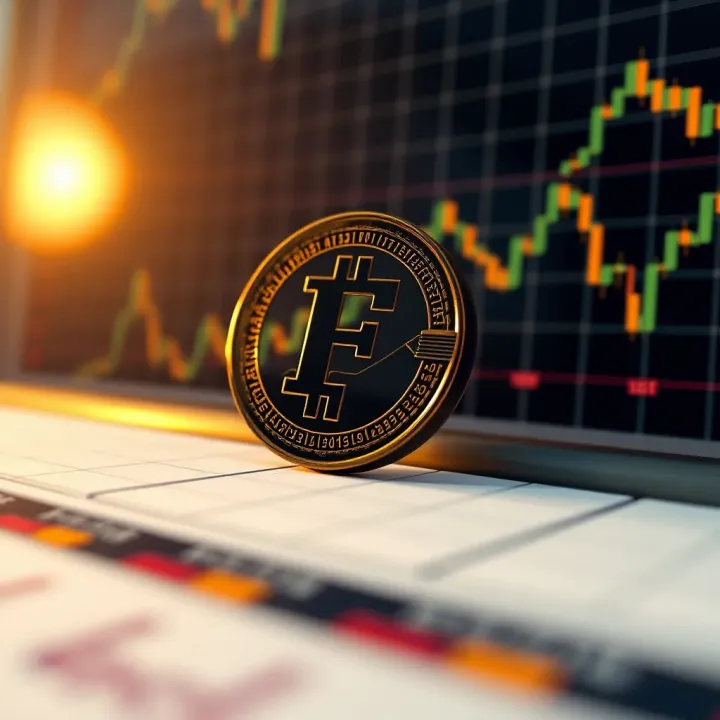 Graph showing the historical price trends and future projections of Filecoin in a clean financial chart format