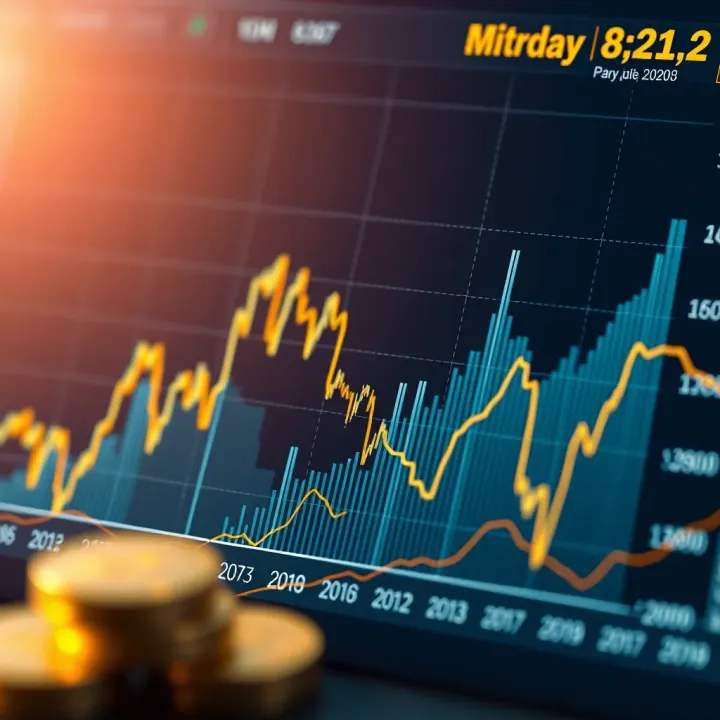 Graph showing gold price trends influenced by global economic and geopolitical factors