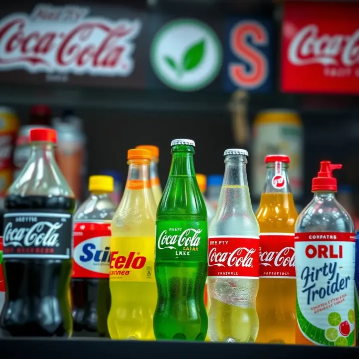 Competitive Landscape of the Global Beverage Market Global beverage market competition showing various drinks and brand logos