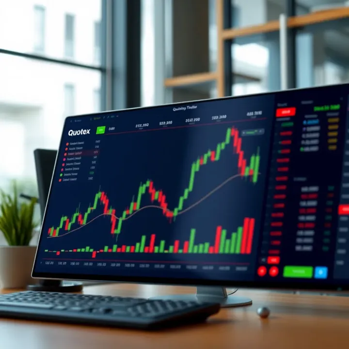 Graph showing online trading platform features and user interface
