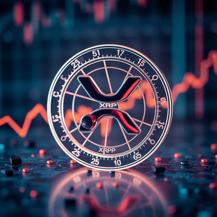 XRP Regulatory and Technological Developments Illustration of digital blockchain technology with XRP symbol and regulatory elements