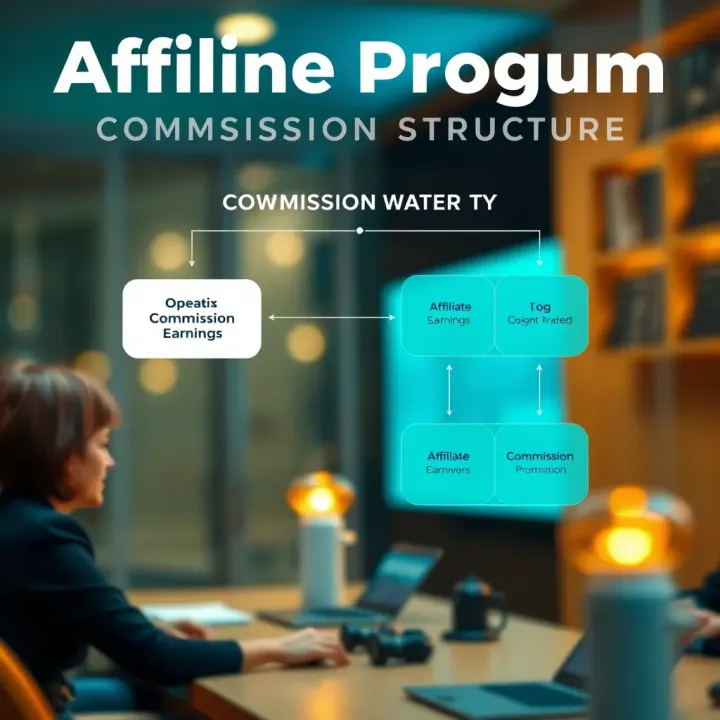 Diagram illustrating the flow of commission earnings in an affiliate marketing program