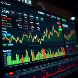 Quotex Trading Dashboard with Multiple Market Options Dashboard displaying various trading options and real-time market data on a digital platform
