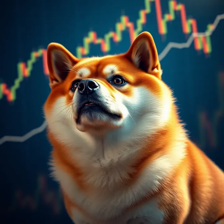 Graph showing Shiba Inu cryptocurrency price fluctuations over time
