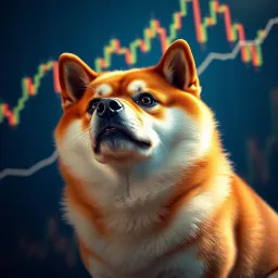 Shiba Inu Cryptocurrency Price Fluctuations Graph showing Shiba Inu cryptocurrency price fluctuations over time