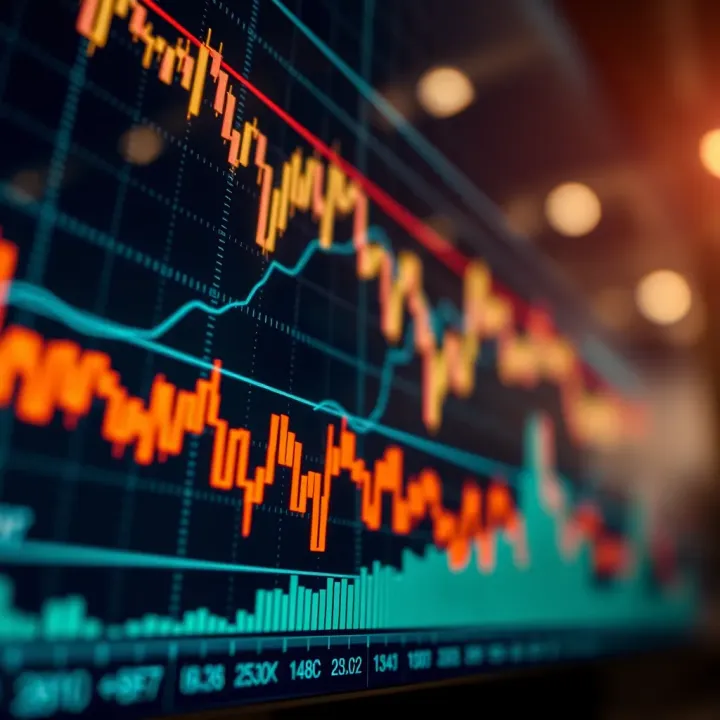 Forex Market Trends and Currency Pair Movements Graph displaying forex market trends with currency pairs and price movements