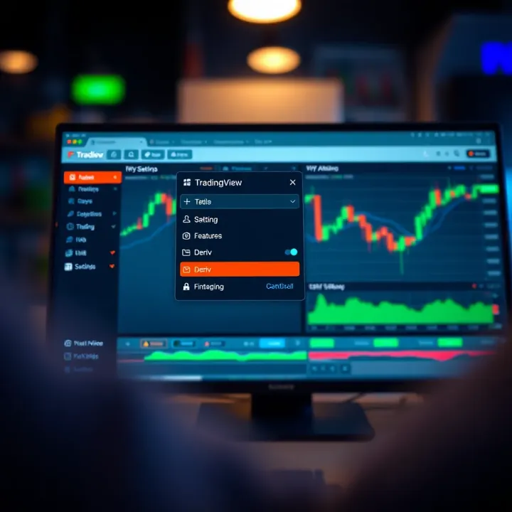 Interface showcasing configuration options for linking TradingView features with Deriv for enhanced market analysis