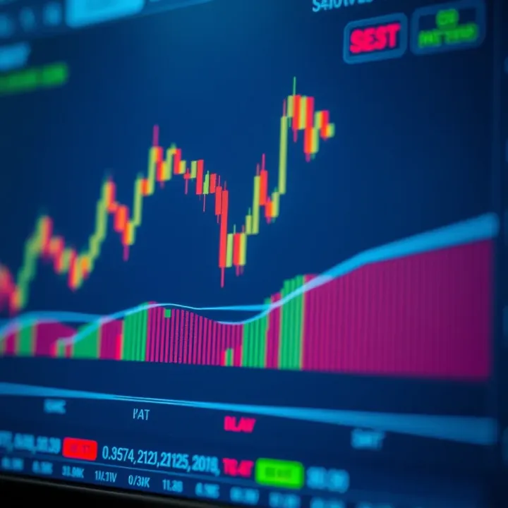 Interactive TradingView chart showing technical indicators and drawing tools