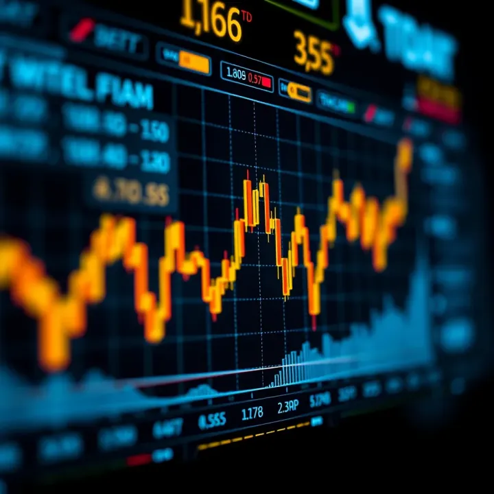 Visualizing Market Trends in CFD Trading Graph showing upward and downward trends representing CFD market fluctuations