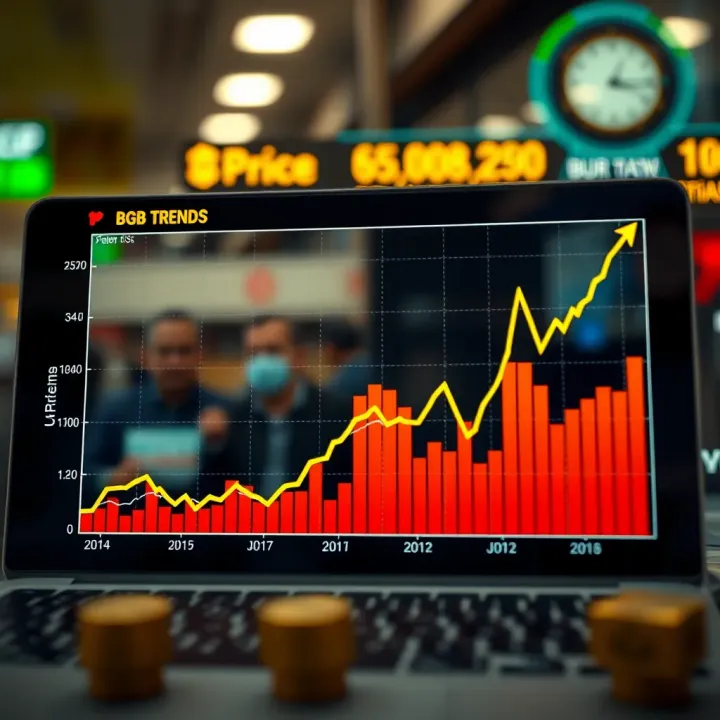 Graph depicting recent trends in BGB prices within the Pakistani financial market