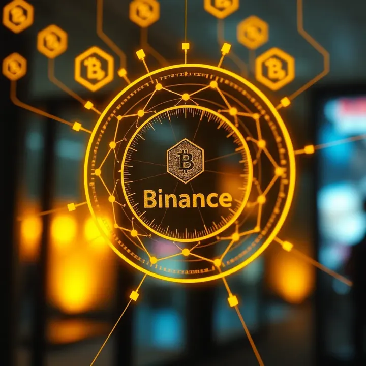 Illustration of a secure digital network symbolizing safe communication within Binance WhatsApp groups