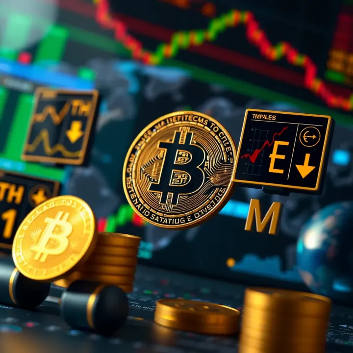 Visual representation of regulatory impact on crypto market with global economy symbols