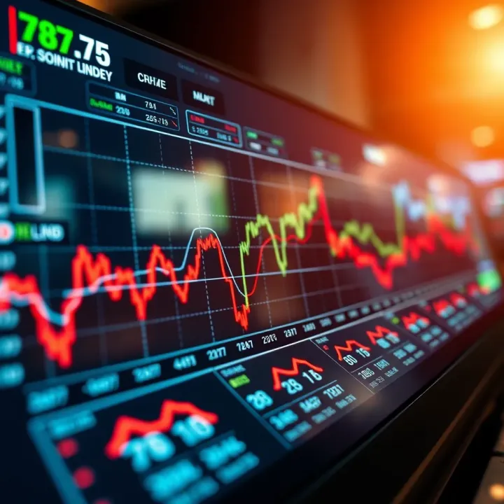Graph depicting the fluctuating trends of the Volatility 75 Index in financial markets