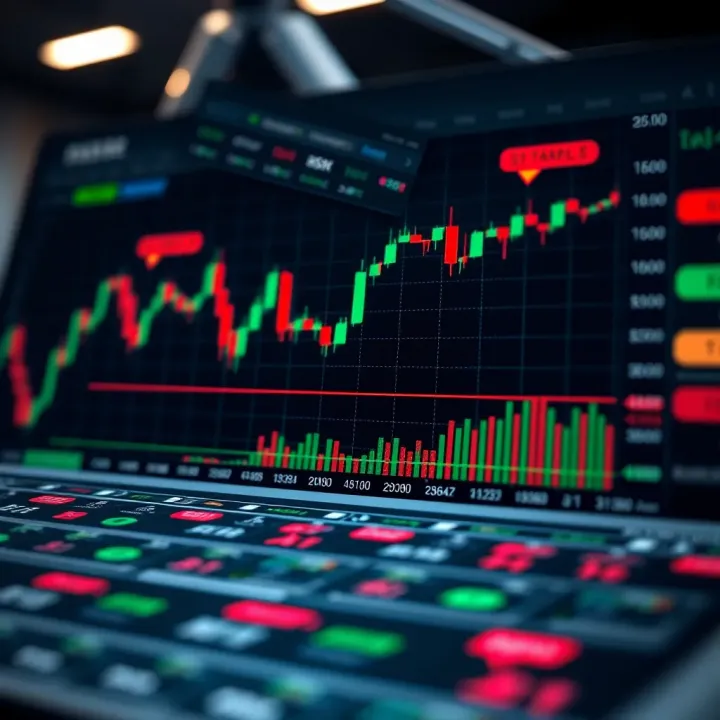 Graph highlighting market trends with supply and demand zones indicated for trading decisions