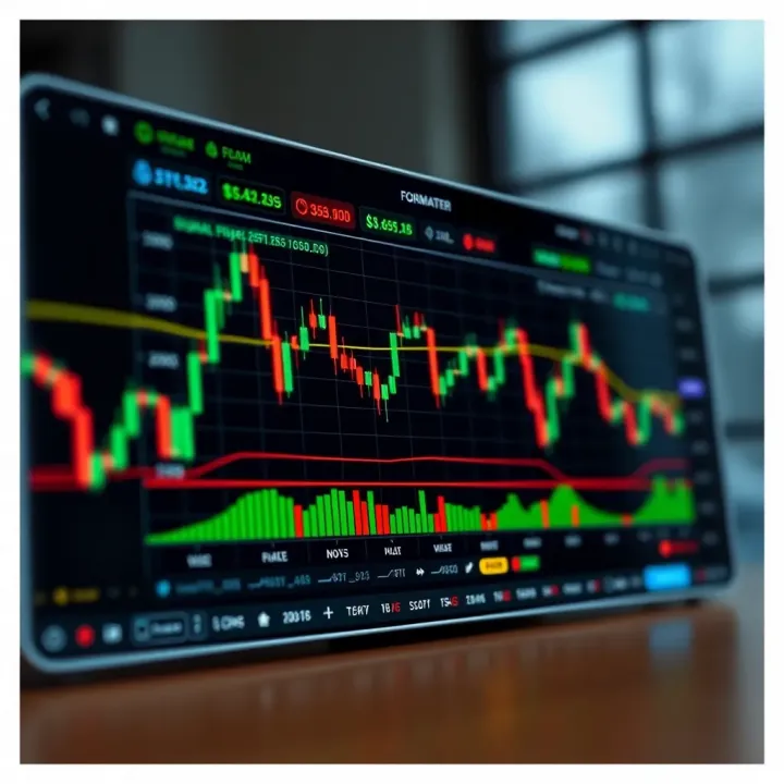 Visual representation of the XHMaster Formula Indicator interface highlighting key chart signals and data points