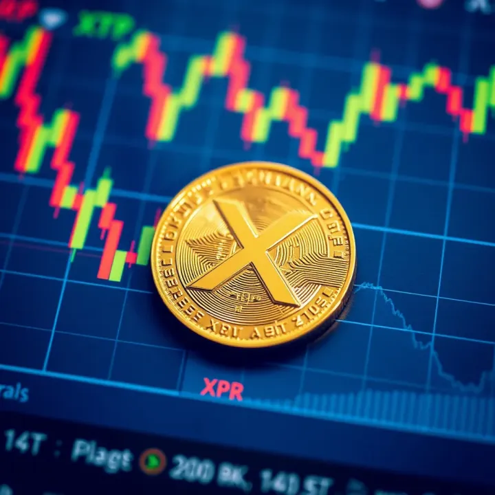 Graph showing trends and fluctuations in XRP cryptocurrency value over time